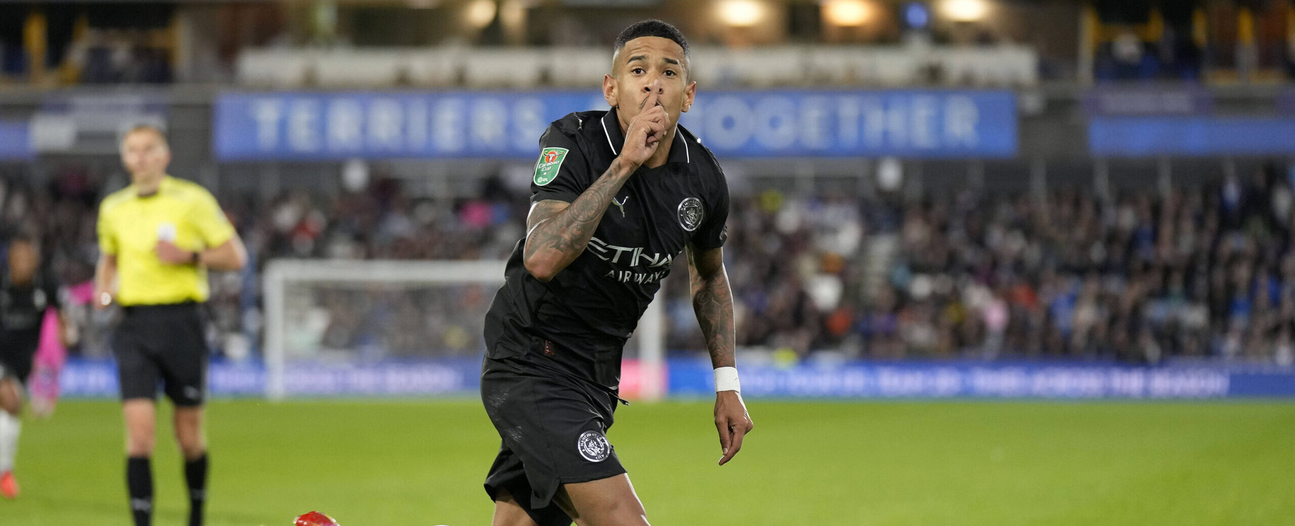 Savinho in action for Manchester City