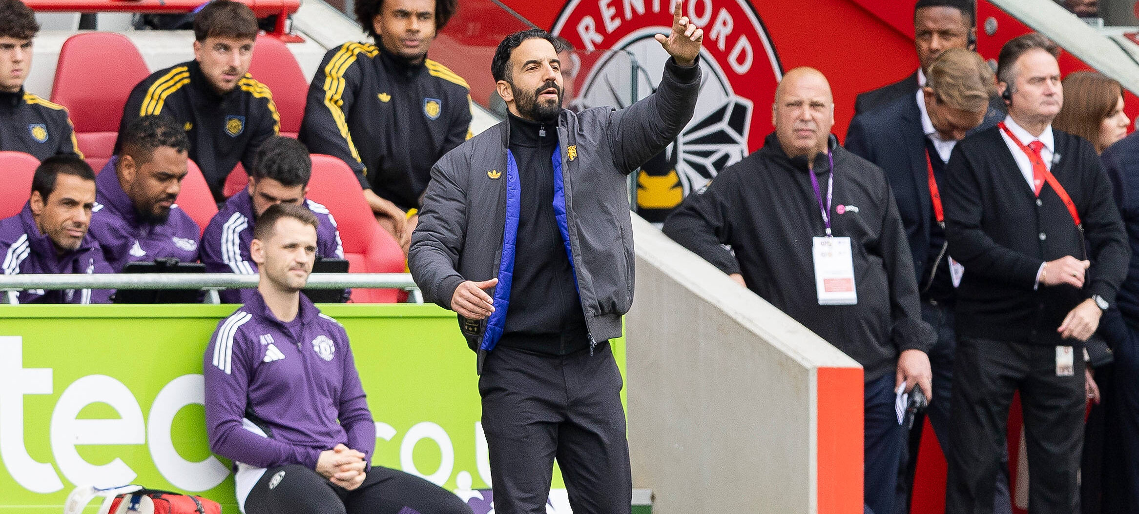 Ruben Amorim against Brentford in 2025