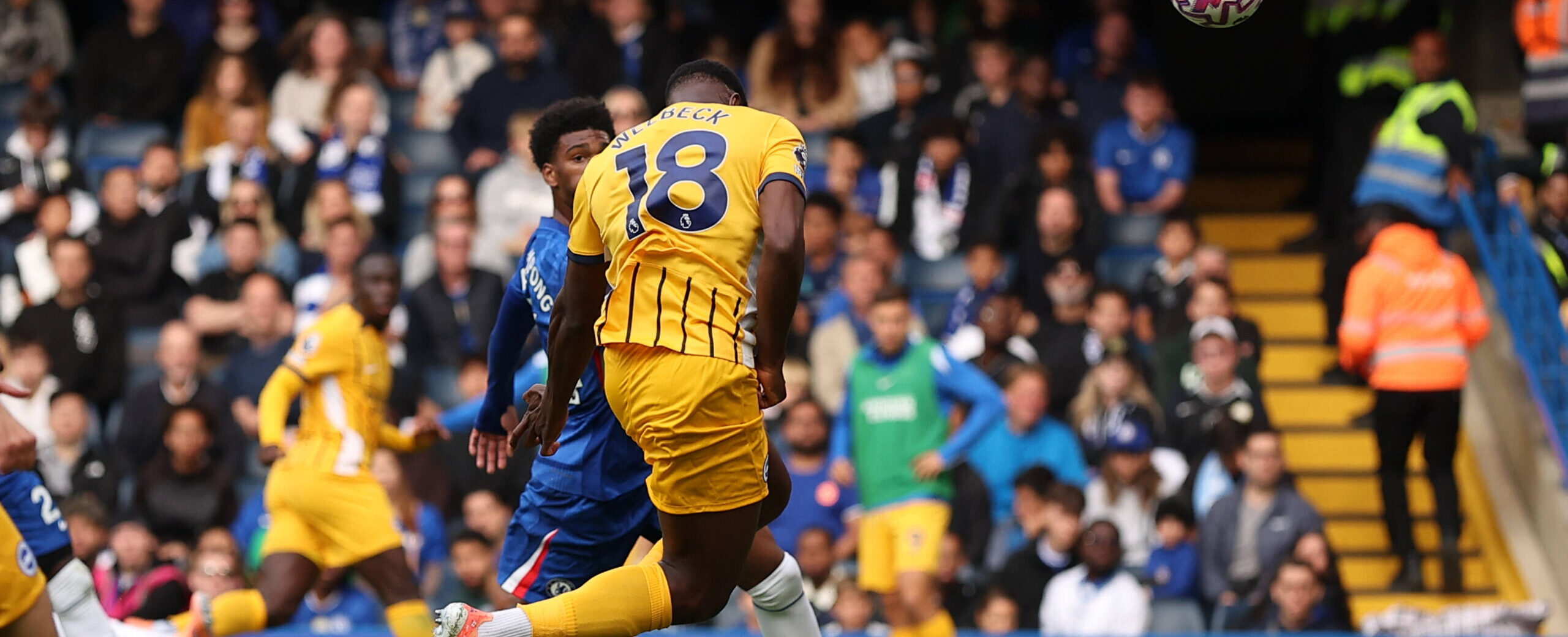 Danny Welbeck scores against Chelsea in the Premier League 2025