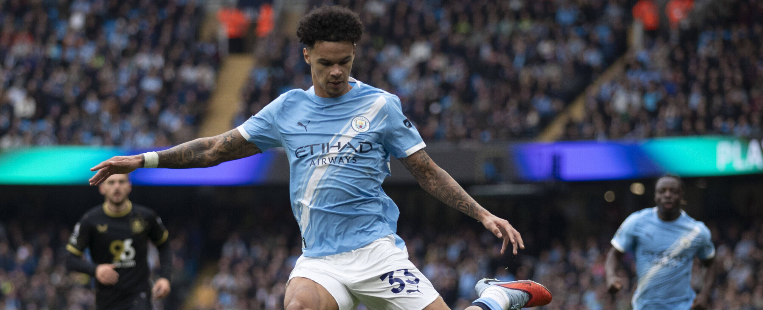 Nico O Reilly in action against Burnley in 2025