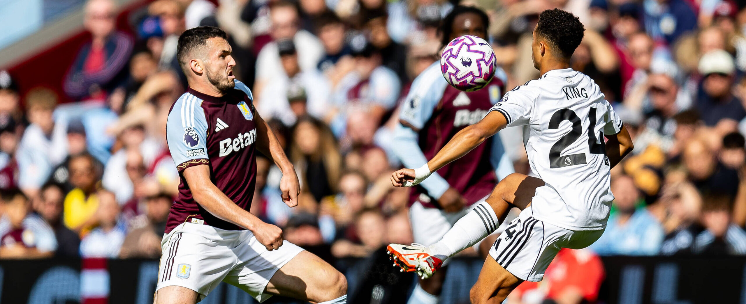 John McGinn in action against Fulham in 2025 Premier League win for Aston Villa