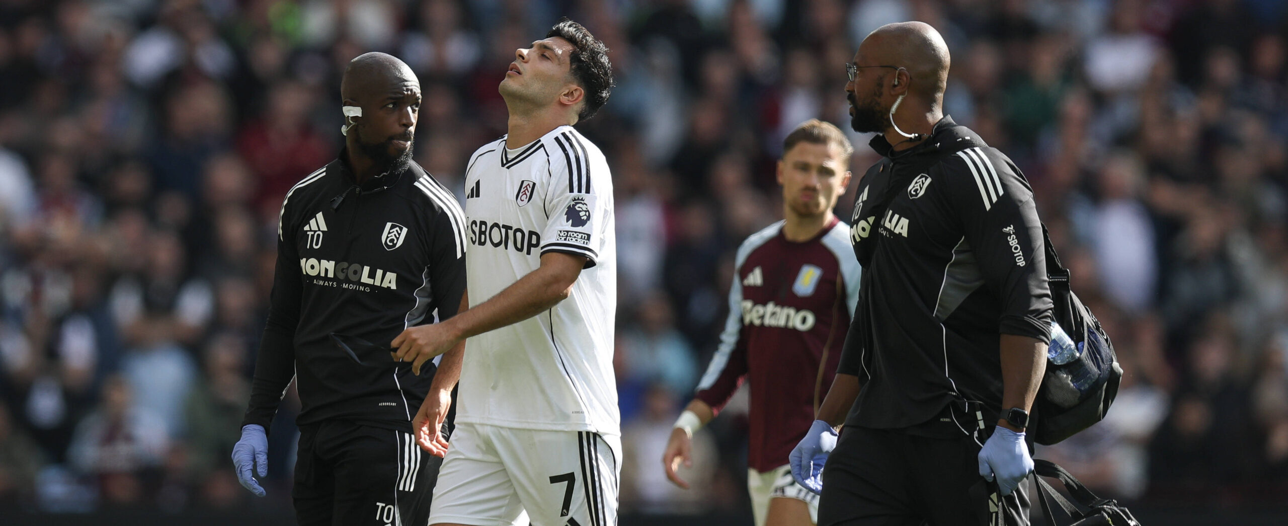 Raul Jimenez injury against Aston Villa in 2025 and goal