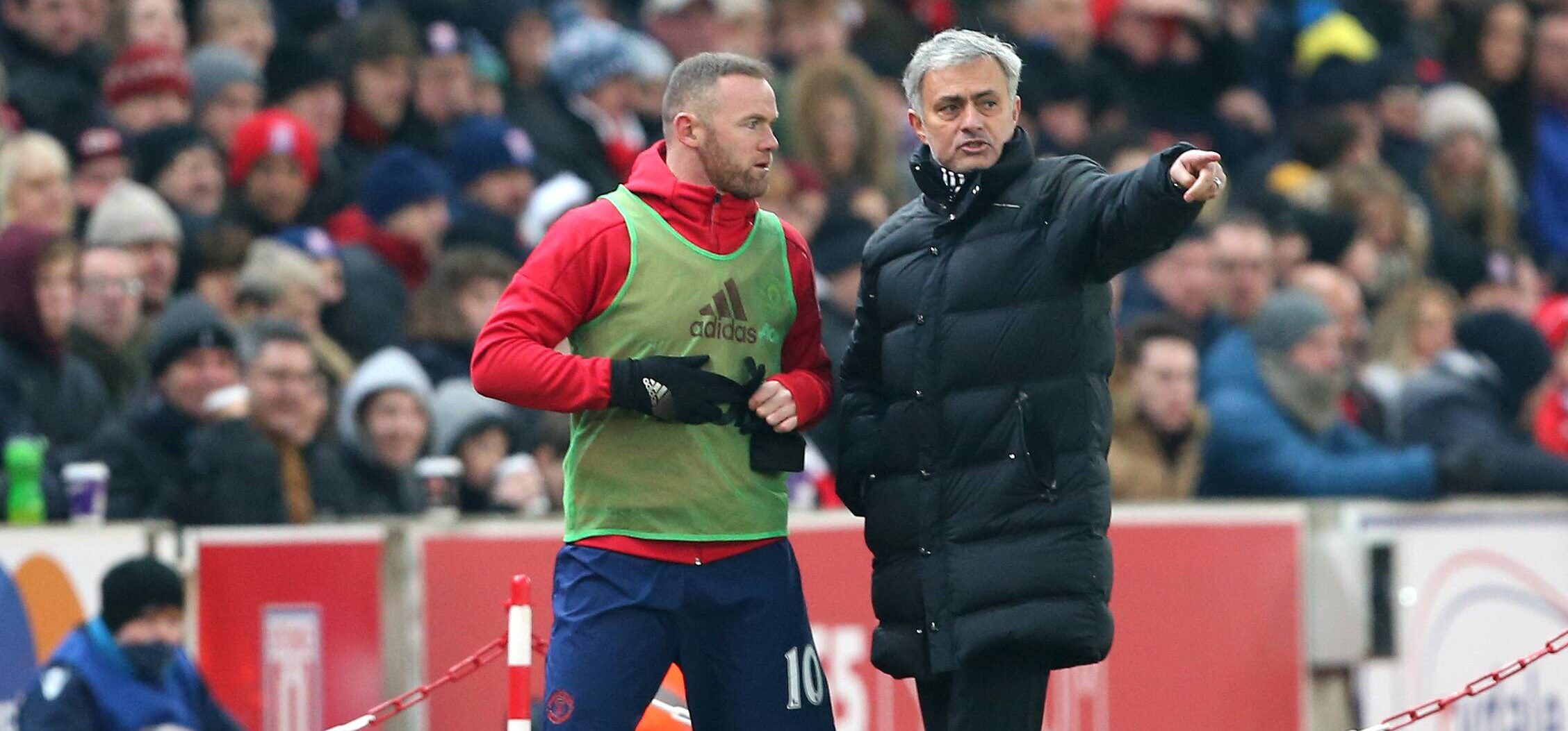 Wayne Rooney and Jose Mourinho Manchester United