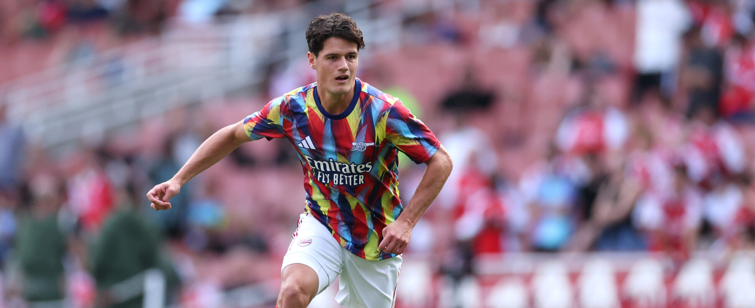 Christian Norgaard in action for Arsenal in 2025