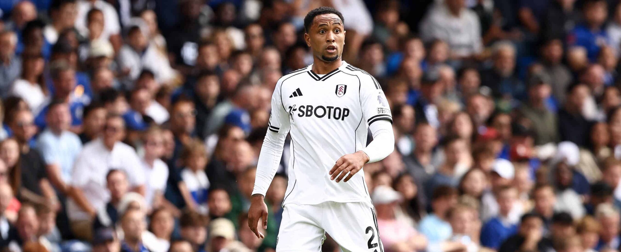 Kenny Tete in action for Fulham in 2025 against Chelsea