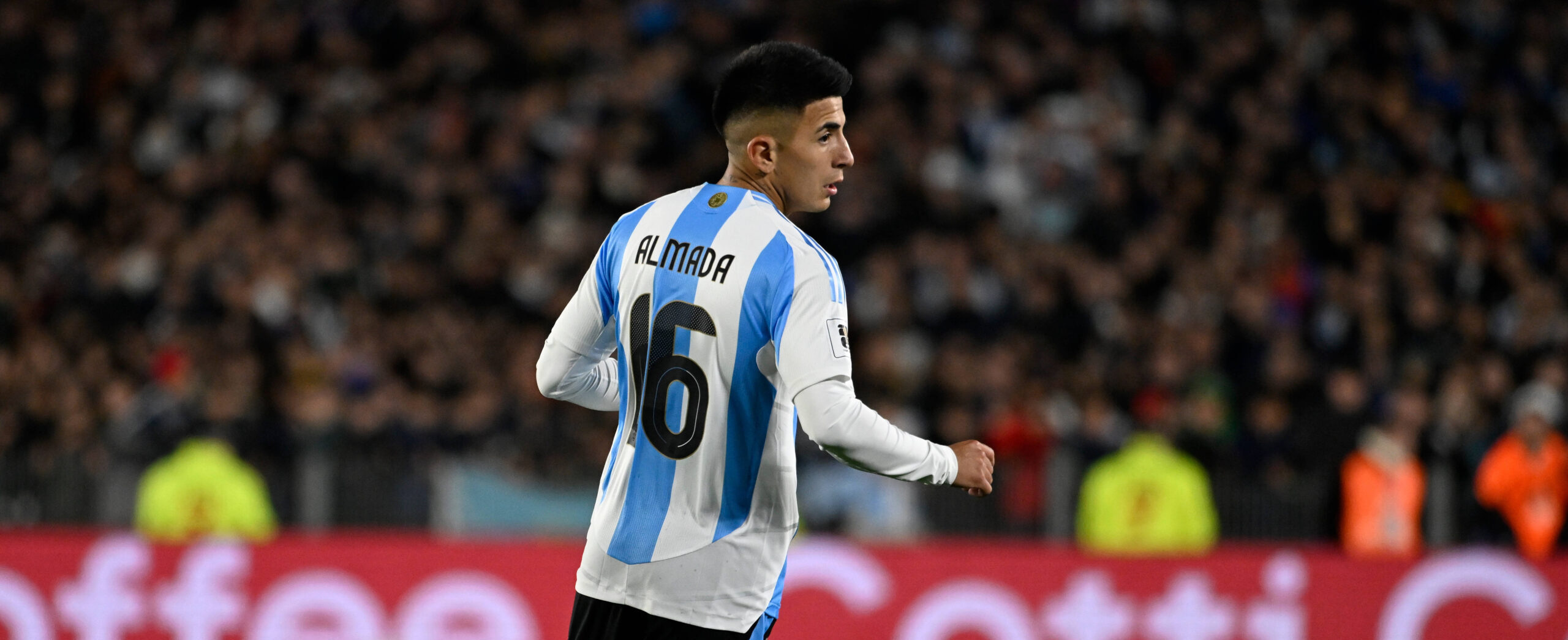 Thiago Almada in action for Argentina in 2025
