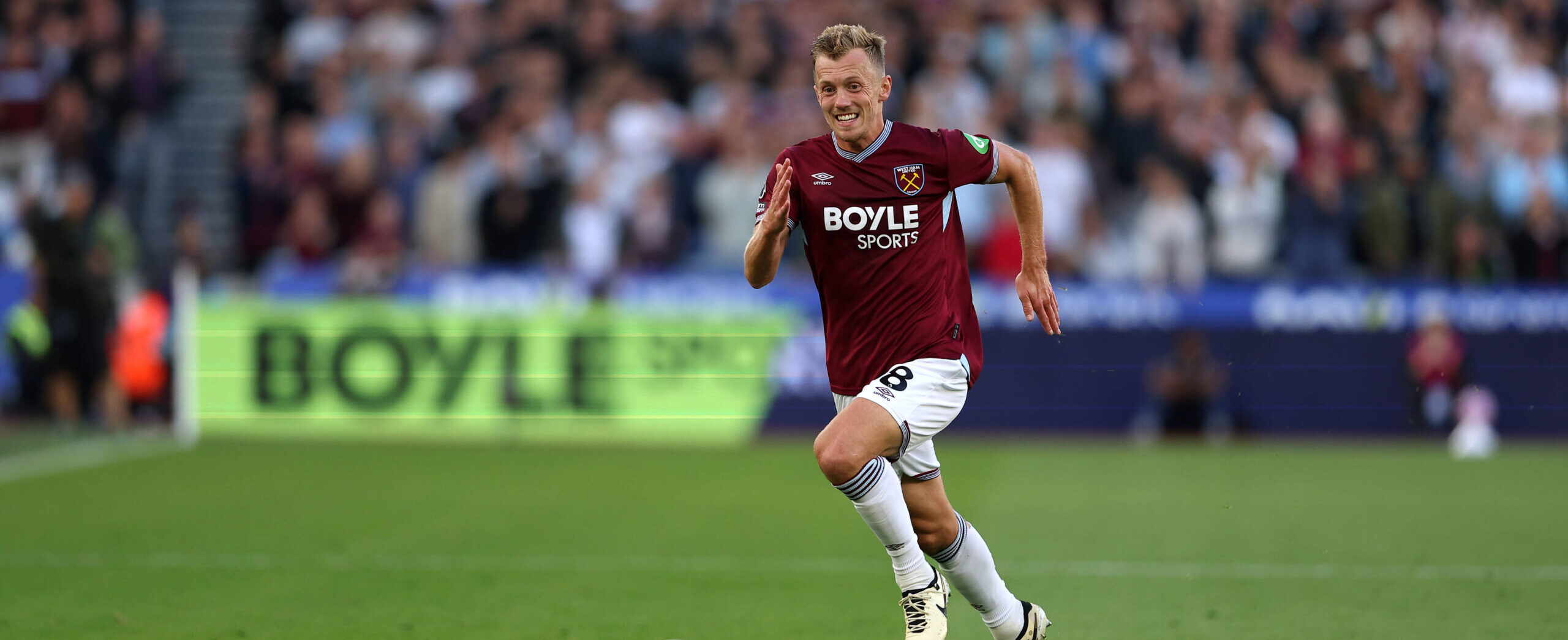 James Ward-Prowse in action for West Ham United in 2025