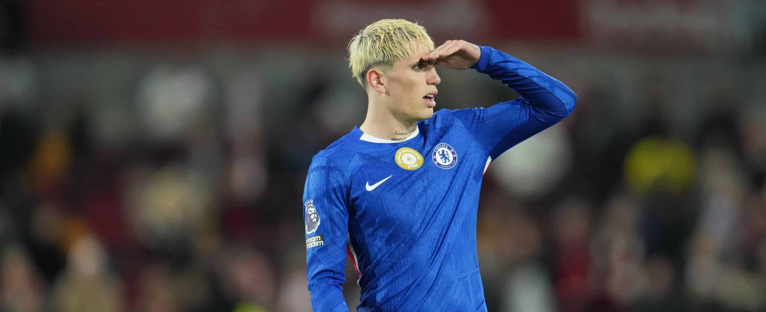 Garnacho in action for Chelsea against Brentford 2025