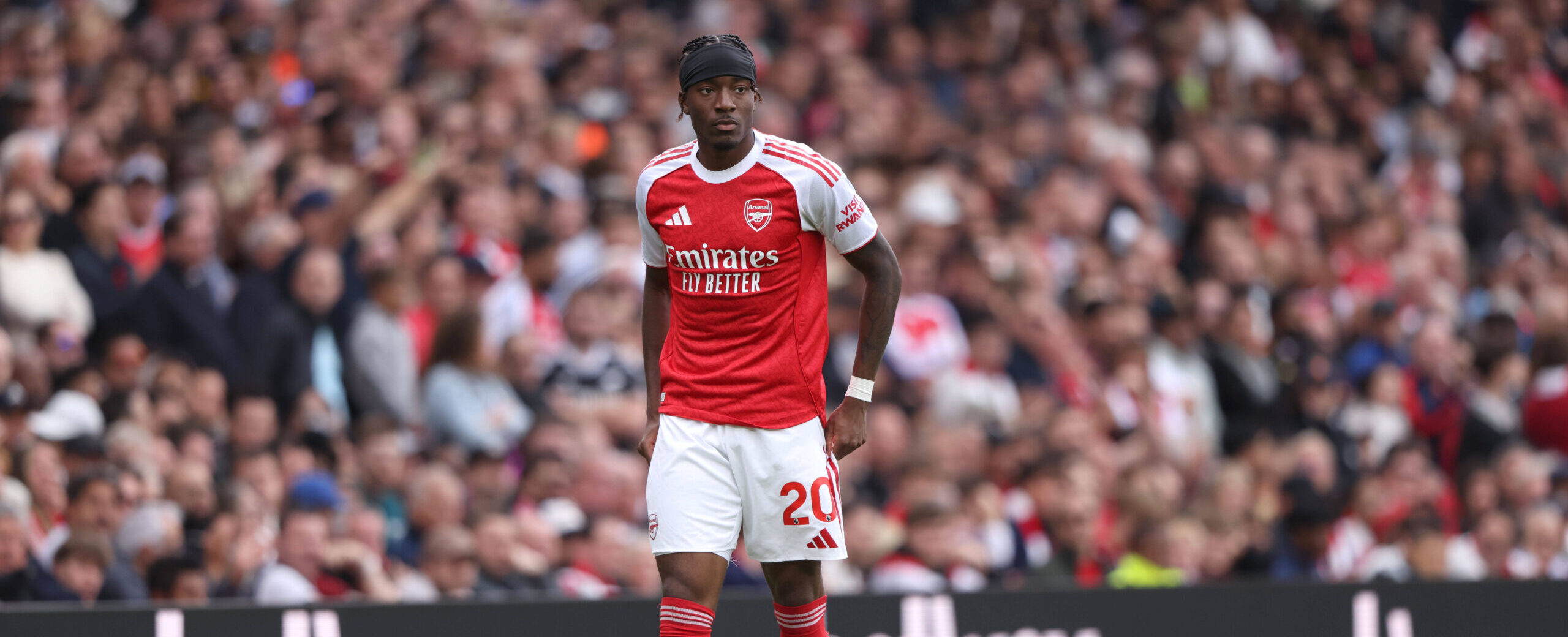 Madueke in action for Arsenal in 2025