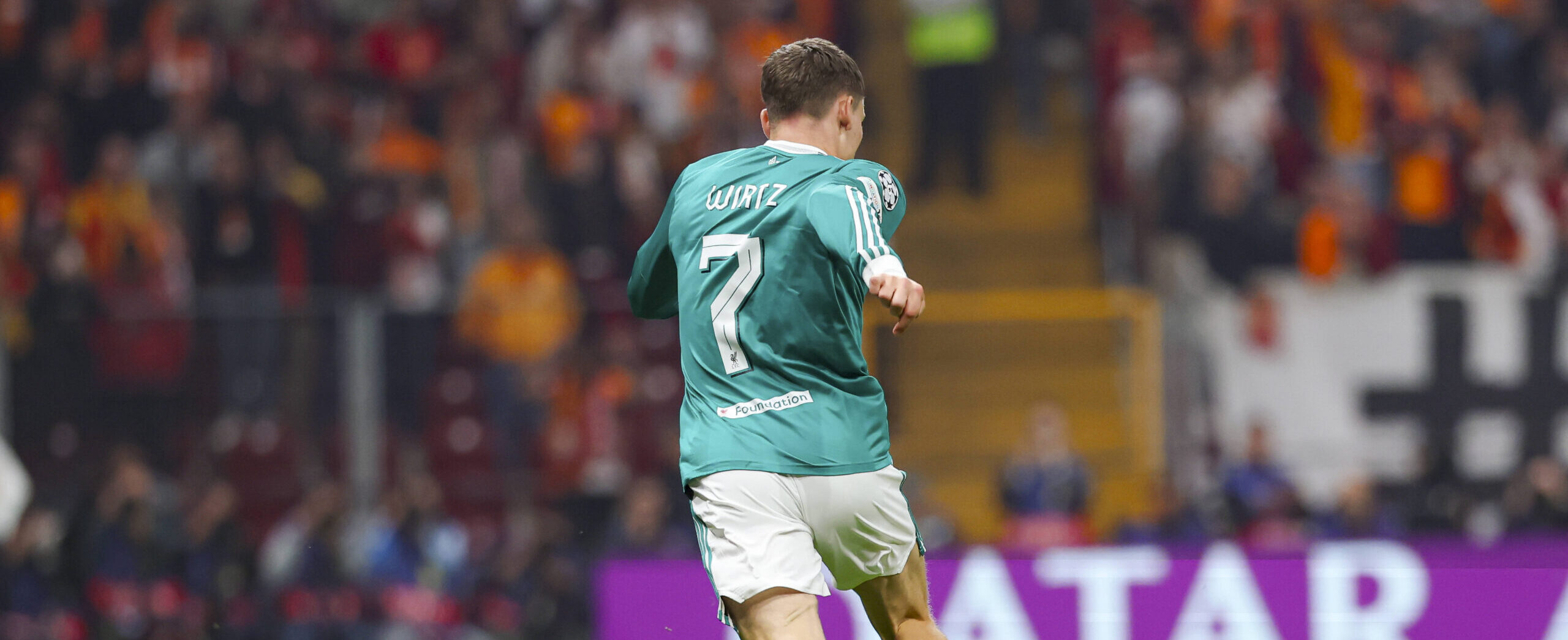 Florian Wirtz in action for Liverpool in the Champions League against Galatasaray in 2025