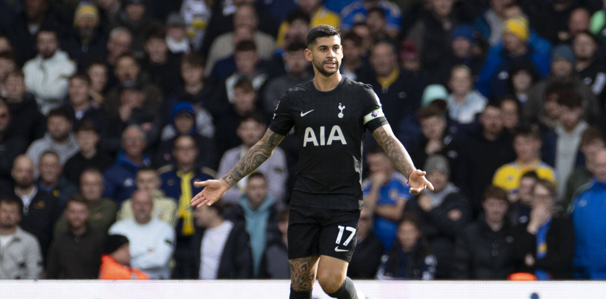 Cristian Romero in action for Spurs in 2025
