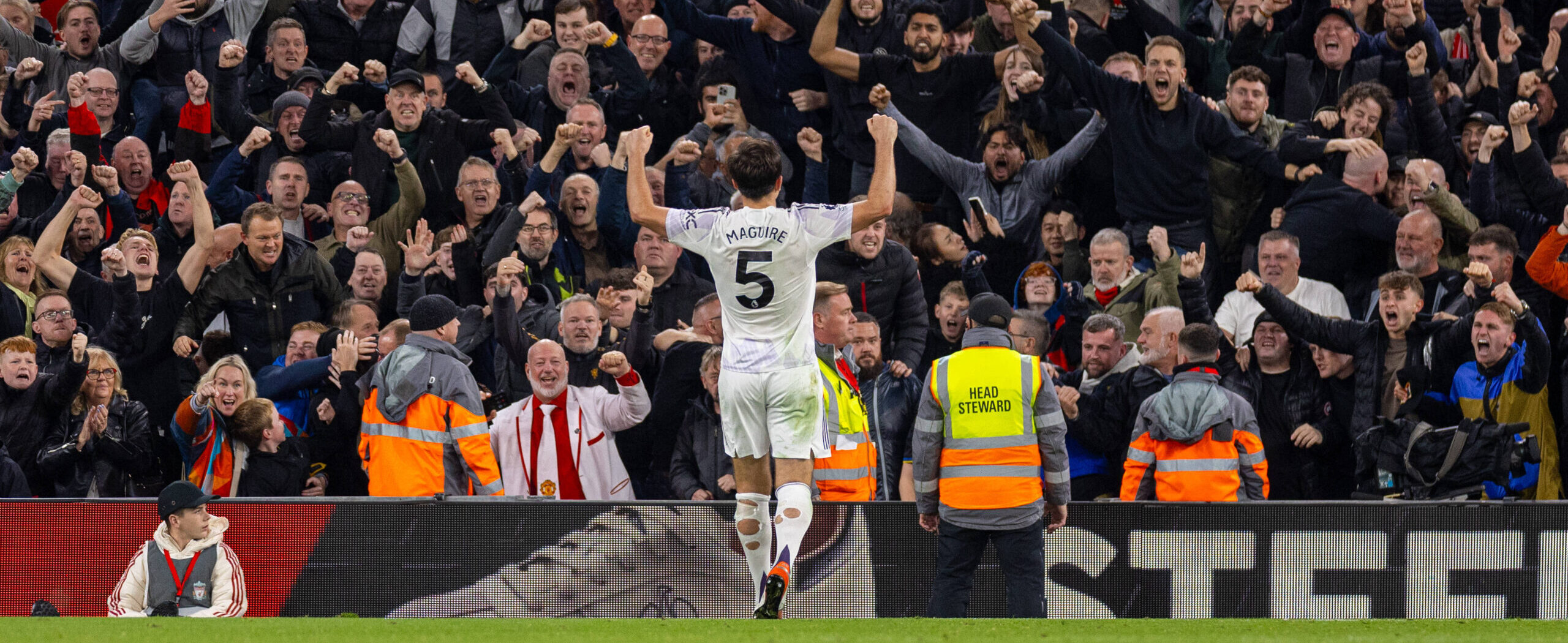 Harry Maguire in action for Manchester United in 2025 against Liverpool