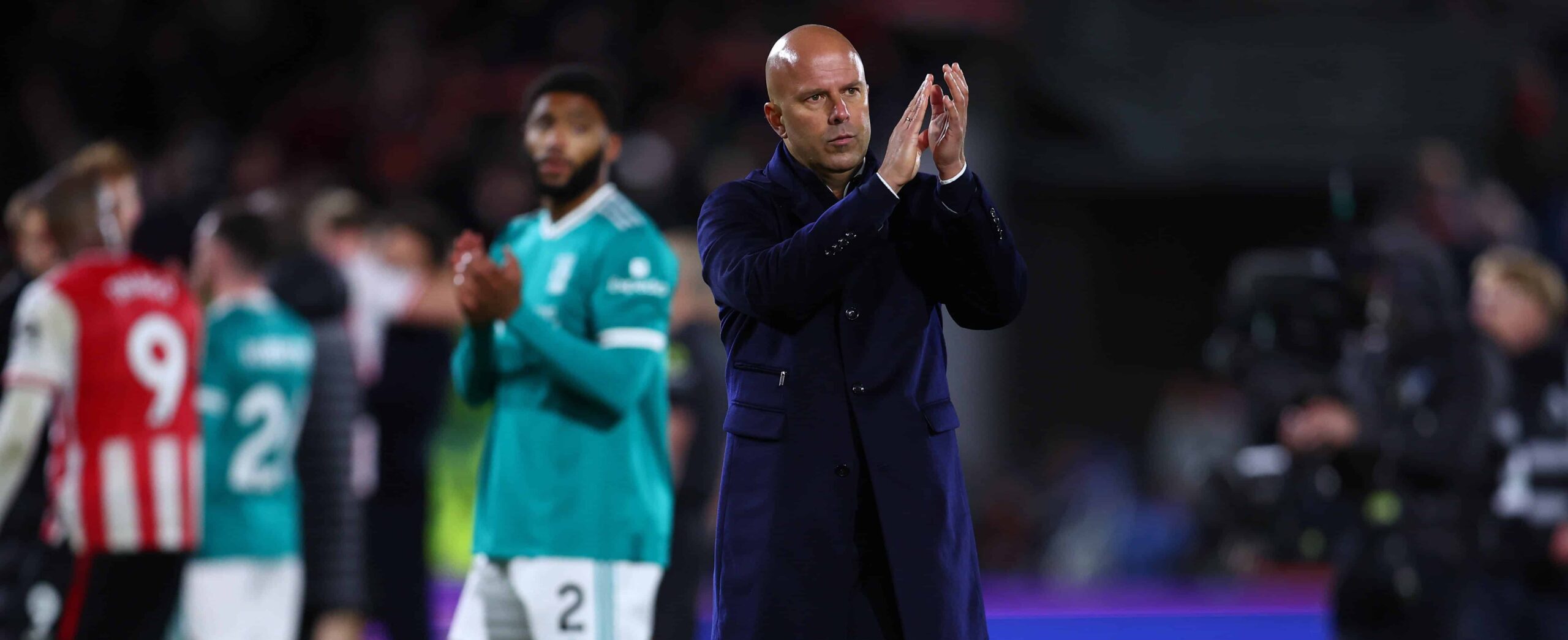 Arne Slot in action for Liverpool in 2025 against Brentford