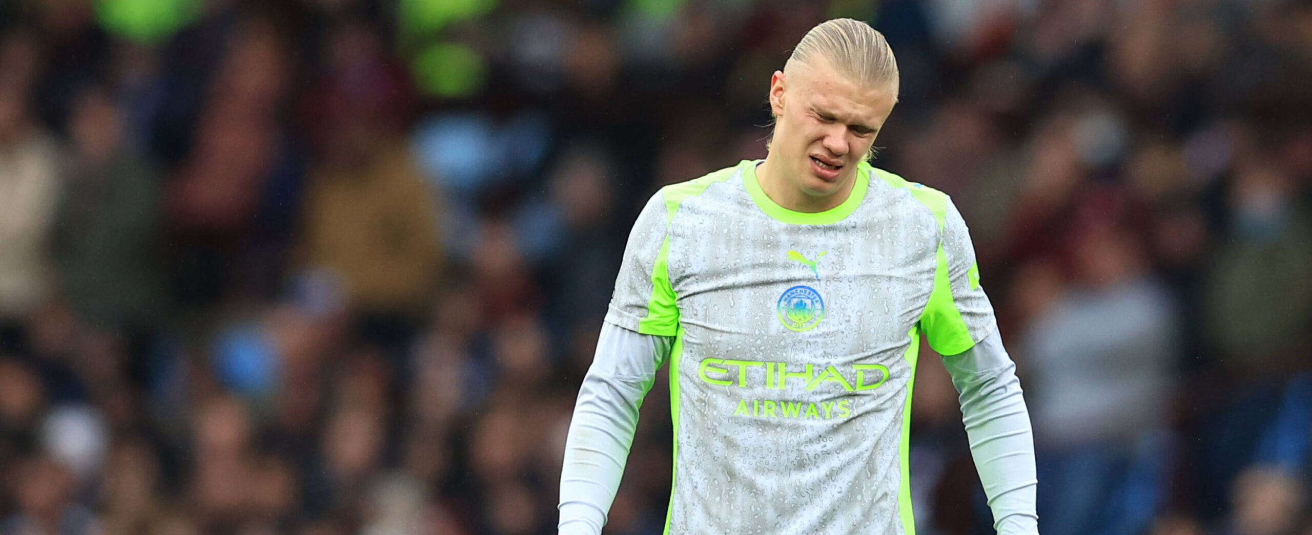 Erling Haaland in action for Manchester City in 2025