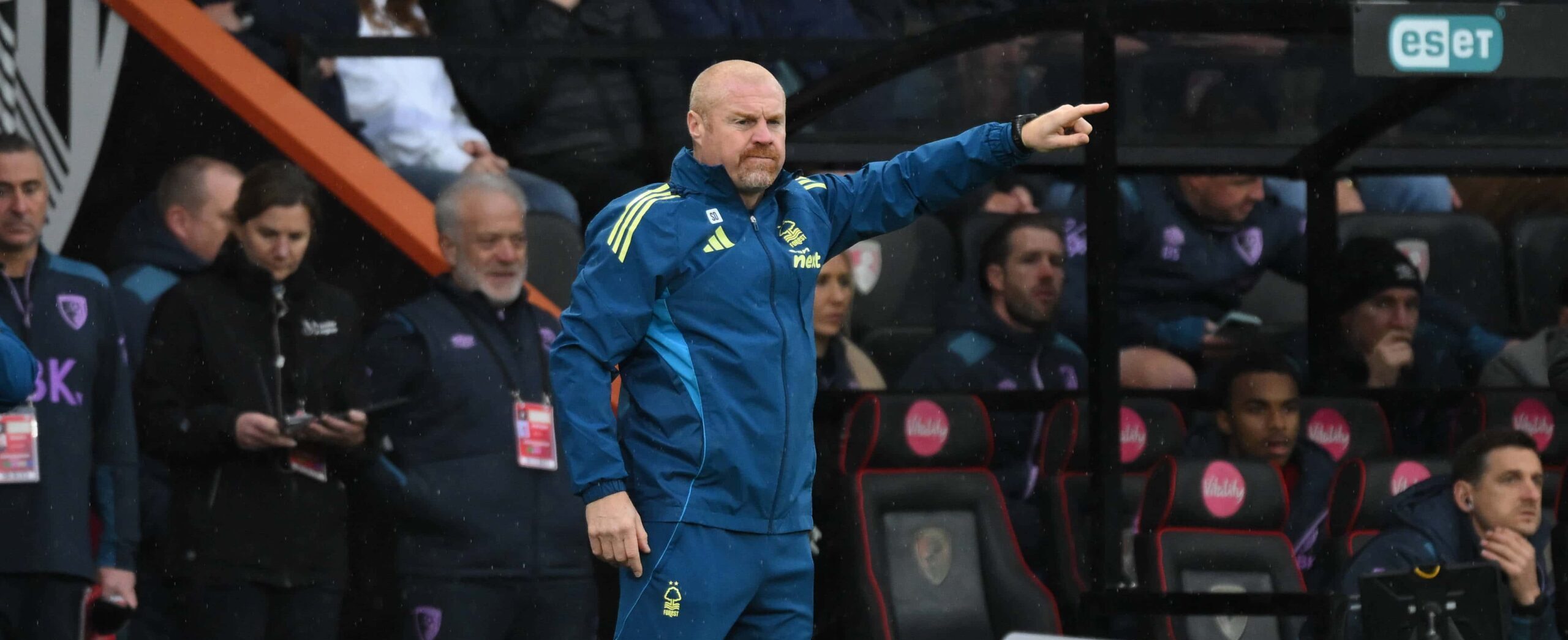 Sean Dyche in action for Nottingham Forest in 2025