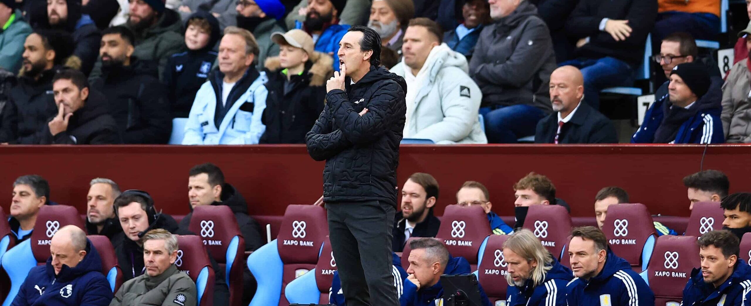 Unai Emery in action for Aston Villa in 2025