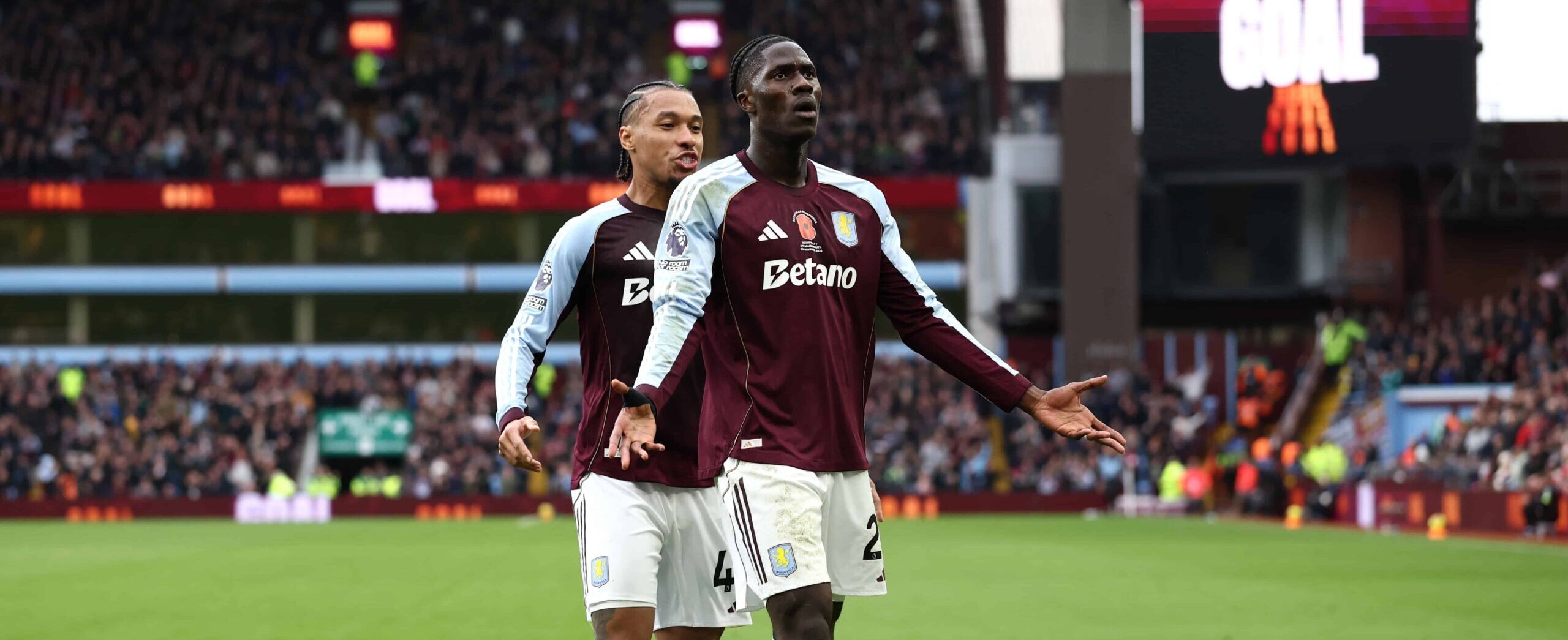 Amadou Onana in action for Aston Villa in 2025