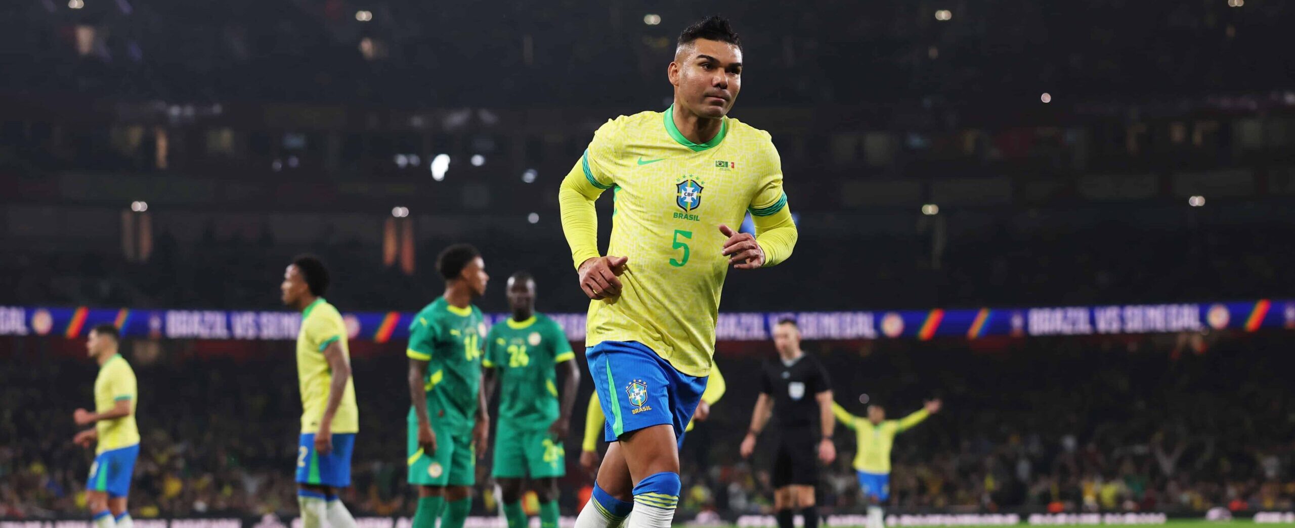 Casemiro in action for Brazil in 2025