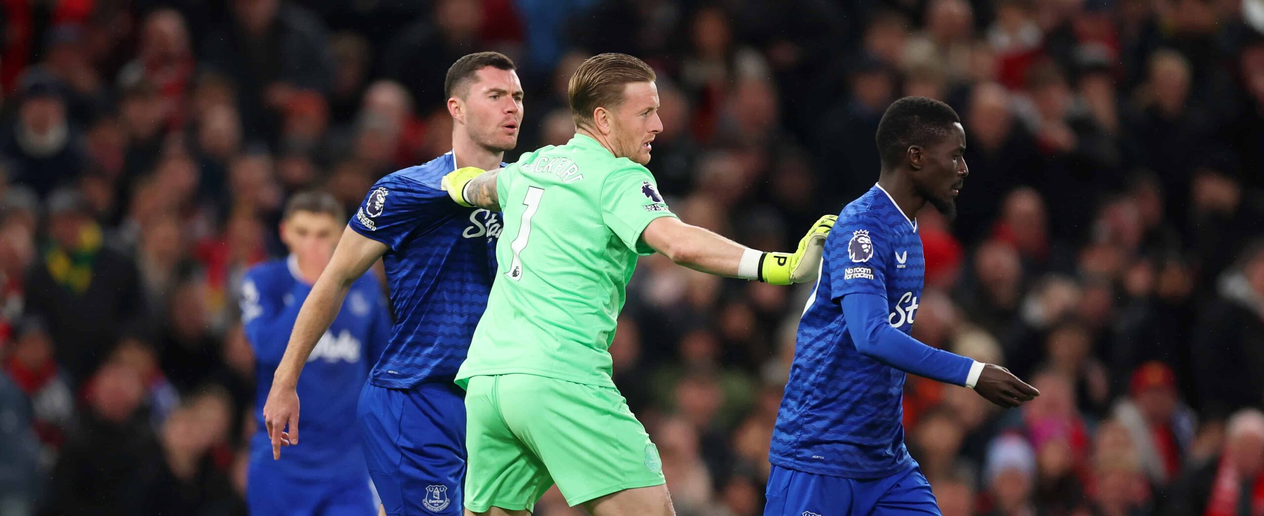 Idrissa Gana Gueye in action for Everton in 2025 against Manchester United