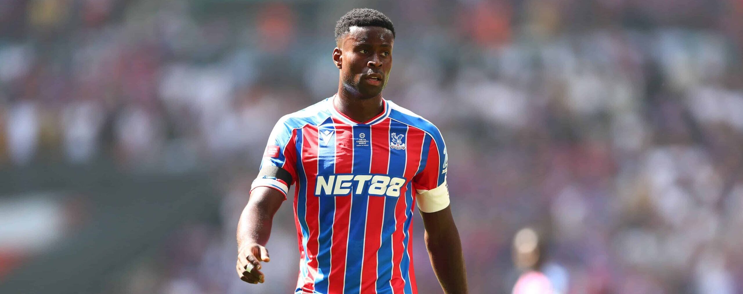 Marc Guehi in action for Crystal Palace in 2025