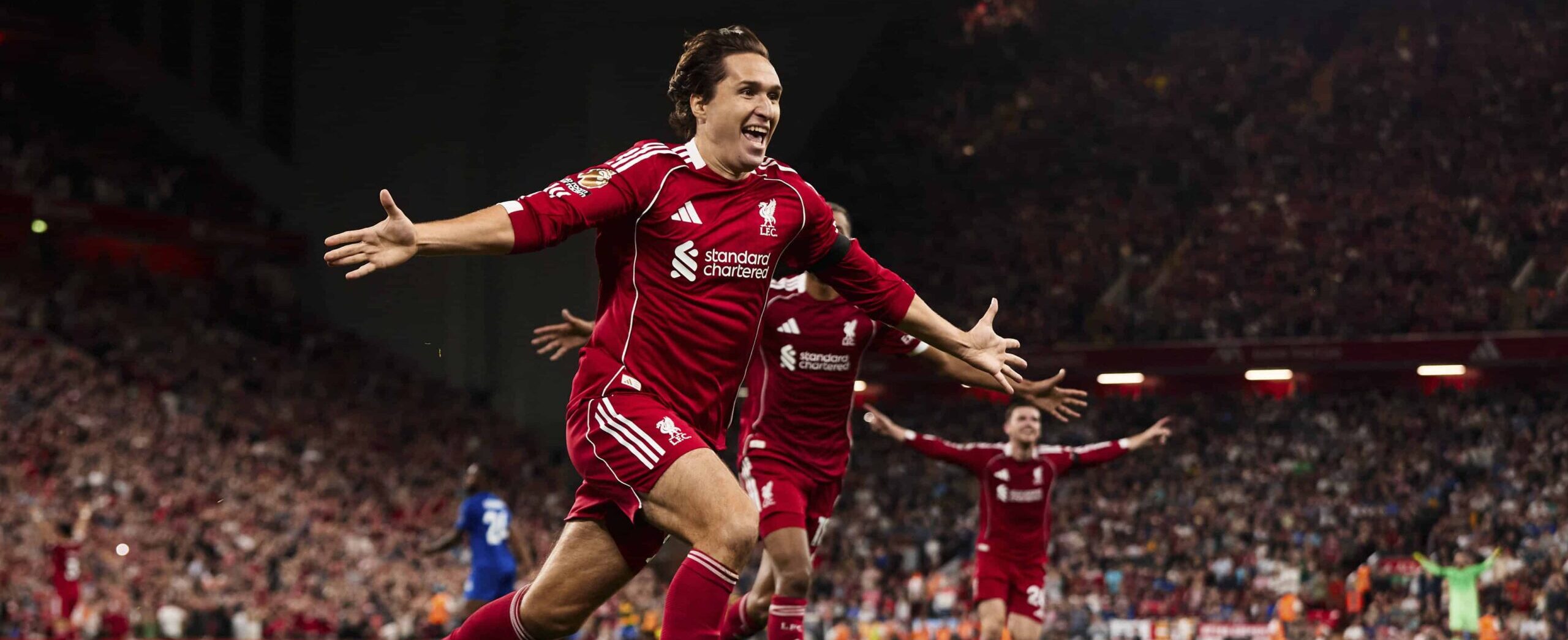 Federico Chiesa in action for Liverpool 4-2 Bournemouth in the Premier League 2025/26 season