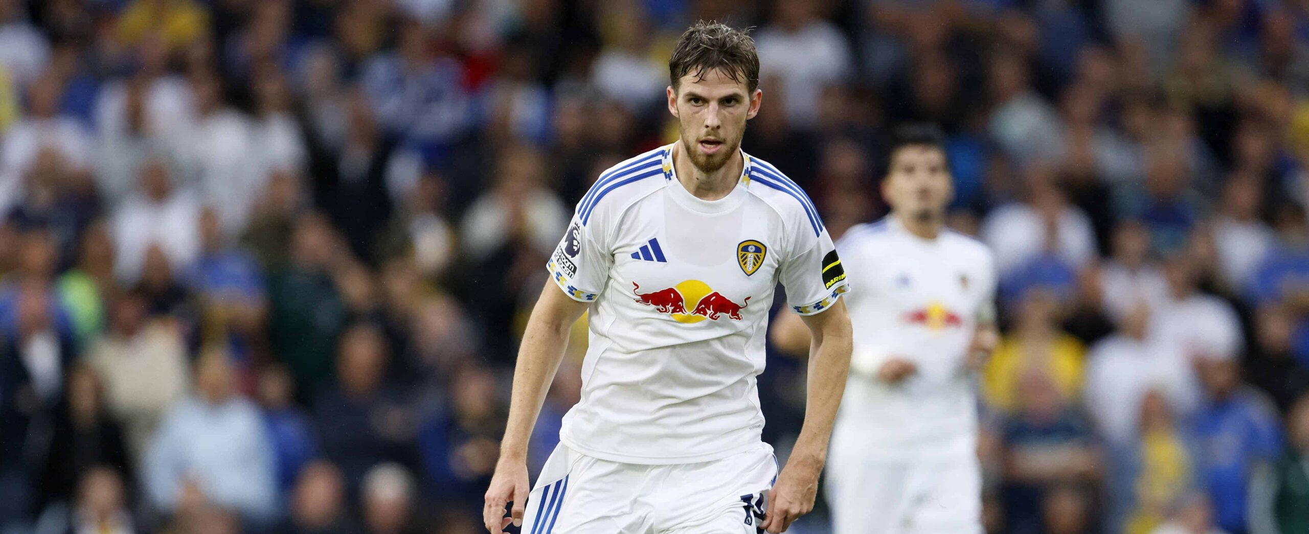 Anton Stach in action for Leeds United in 2025