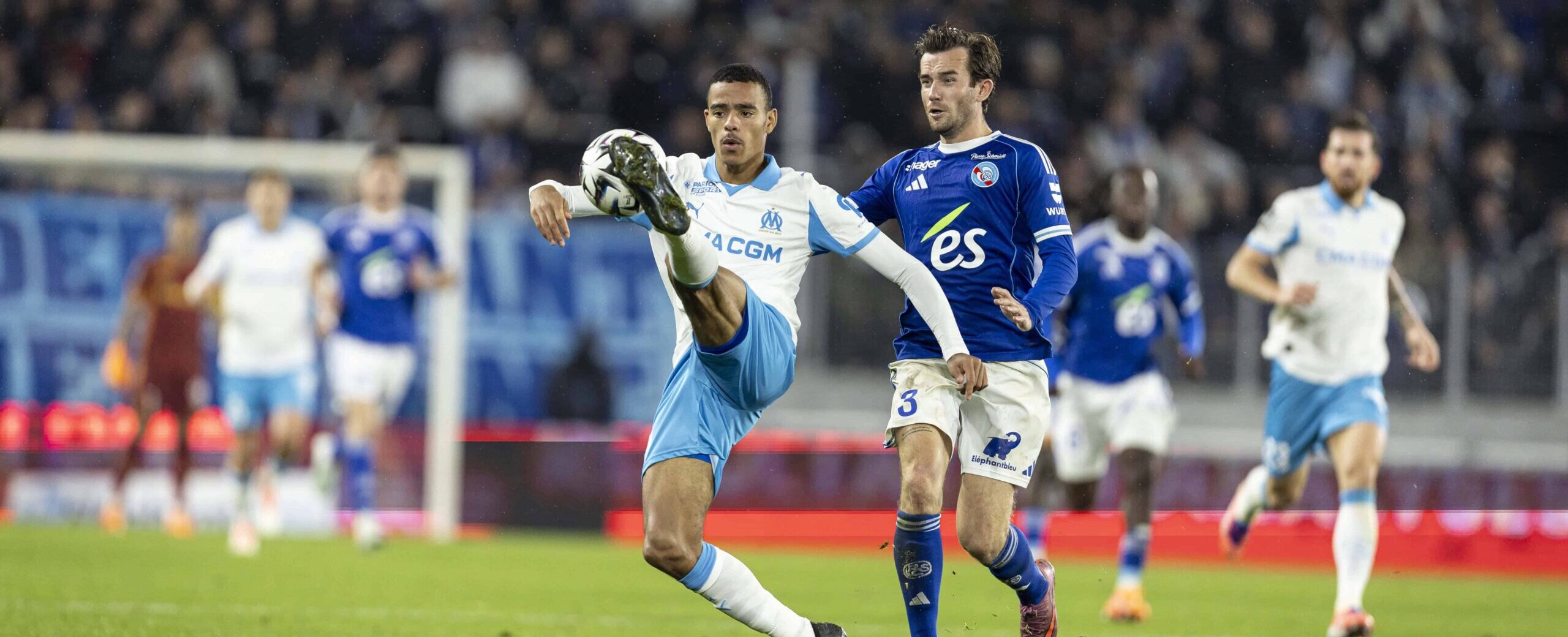 Ben Chilwell and Mason Greenwood in action in 2025