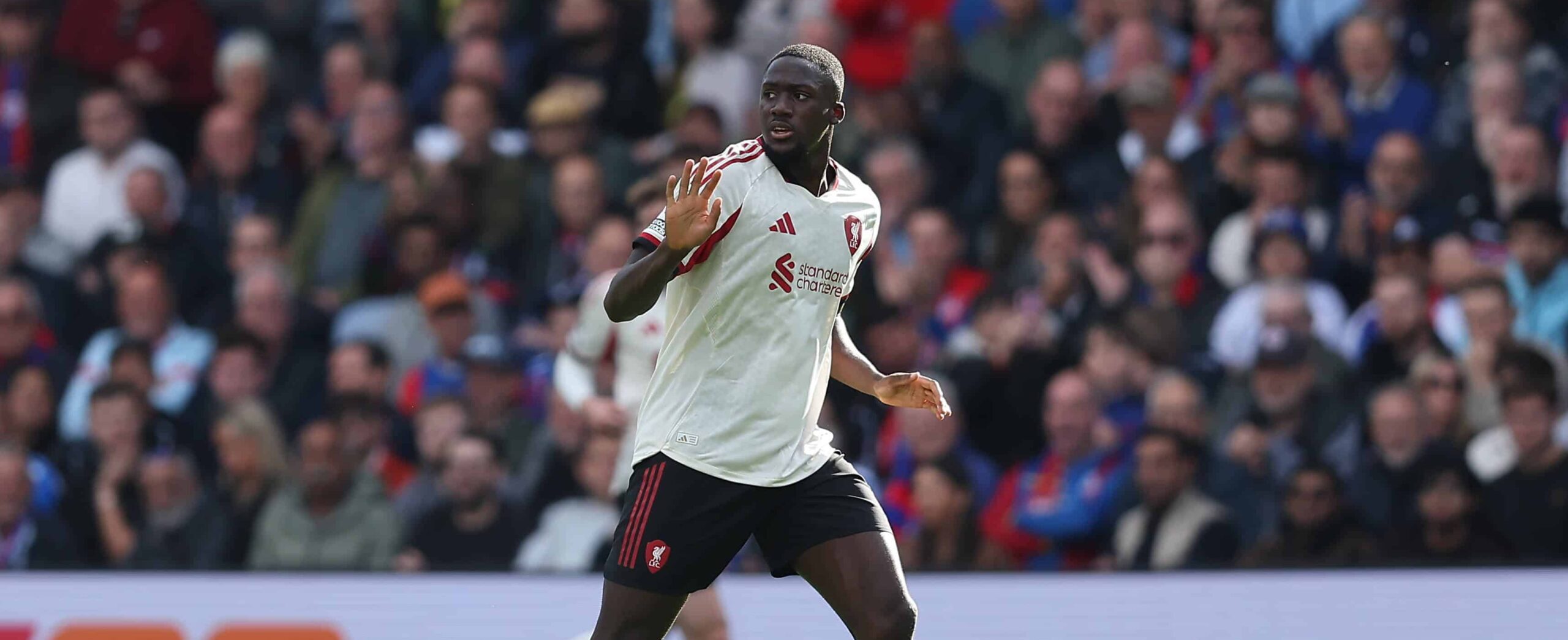 Konate in action for Liverpool in 2025