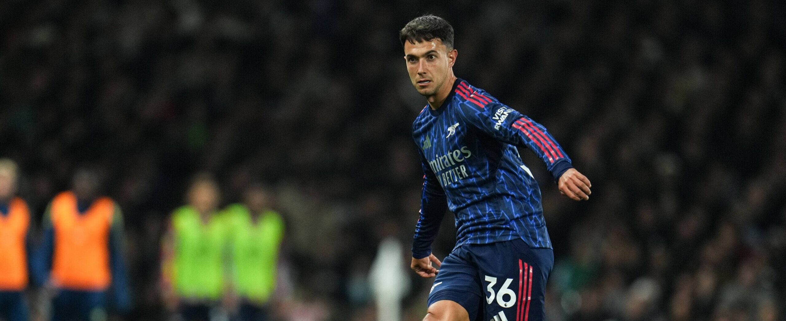 Martin Zubimendi in action for Arsenal in 2025