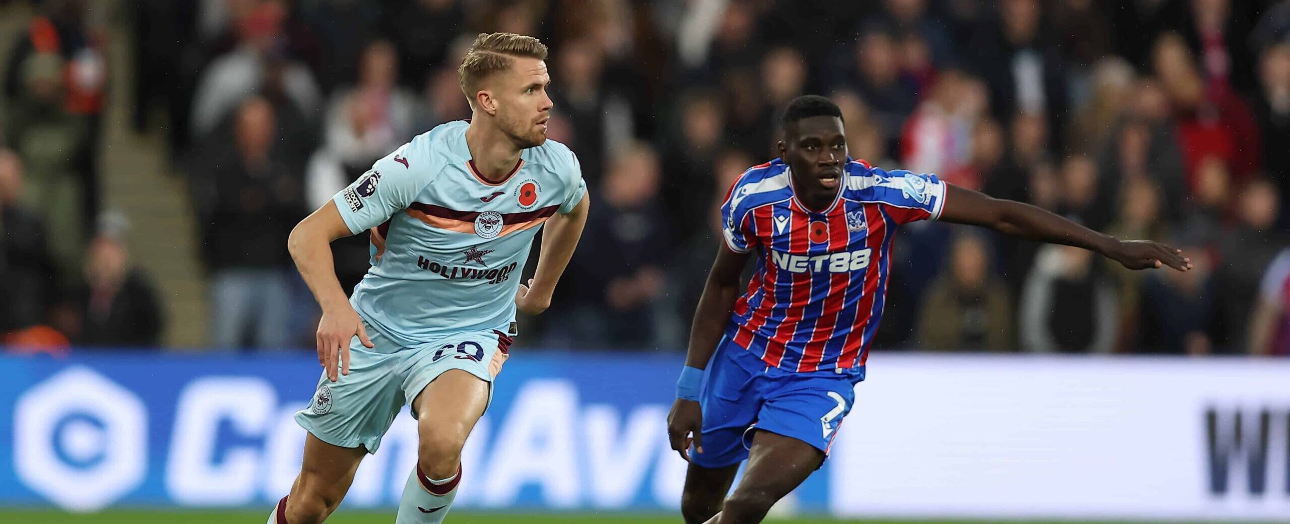 Kristoffer Ajer in action for Brentford in 2025