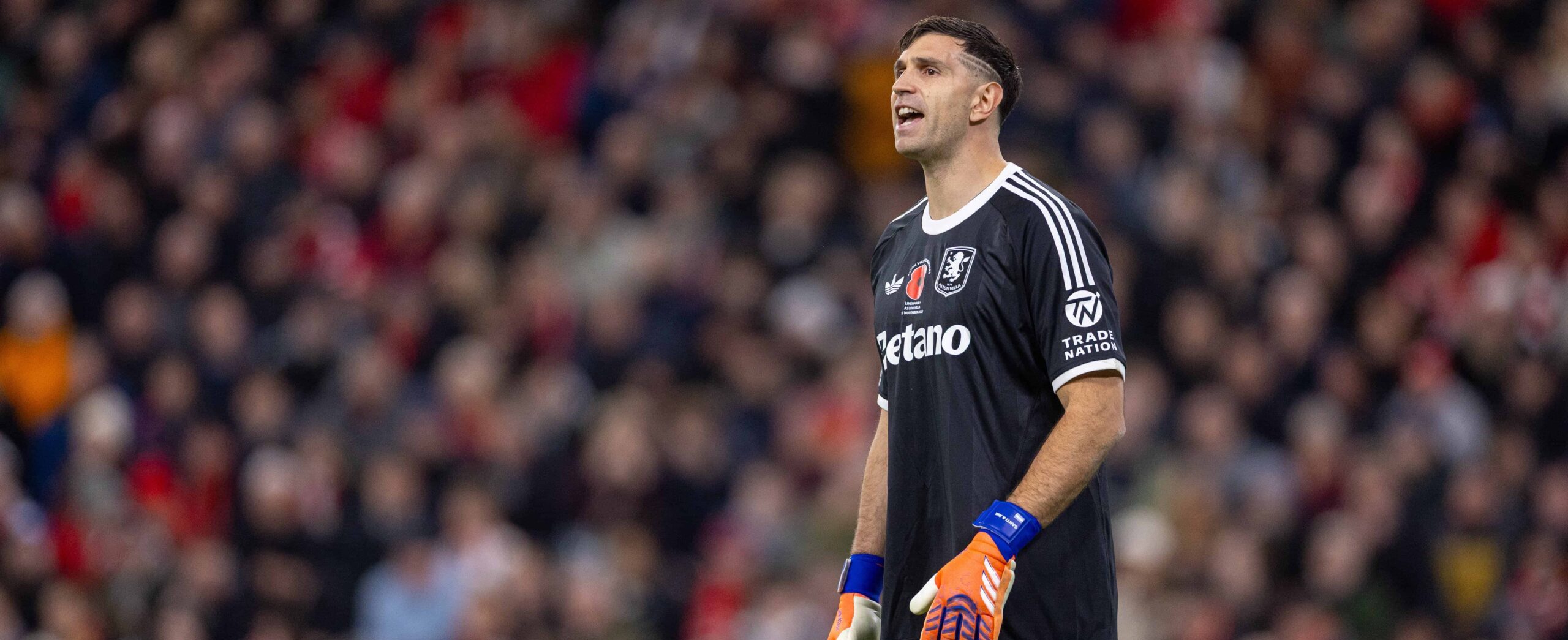 Emiliano Martinez in action for ASTON VILLA in 2025