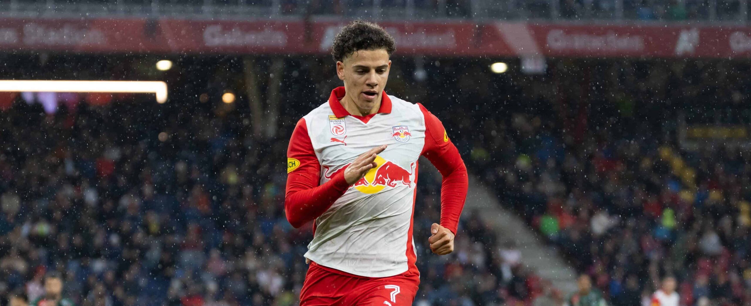 Clement Bischoff in action for Salzburg in 2025