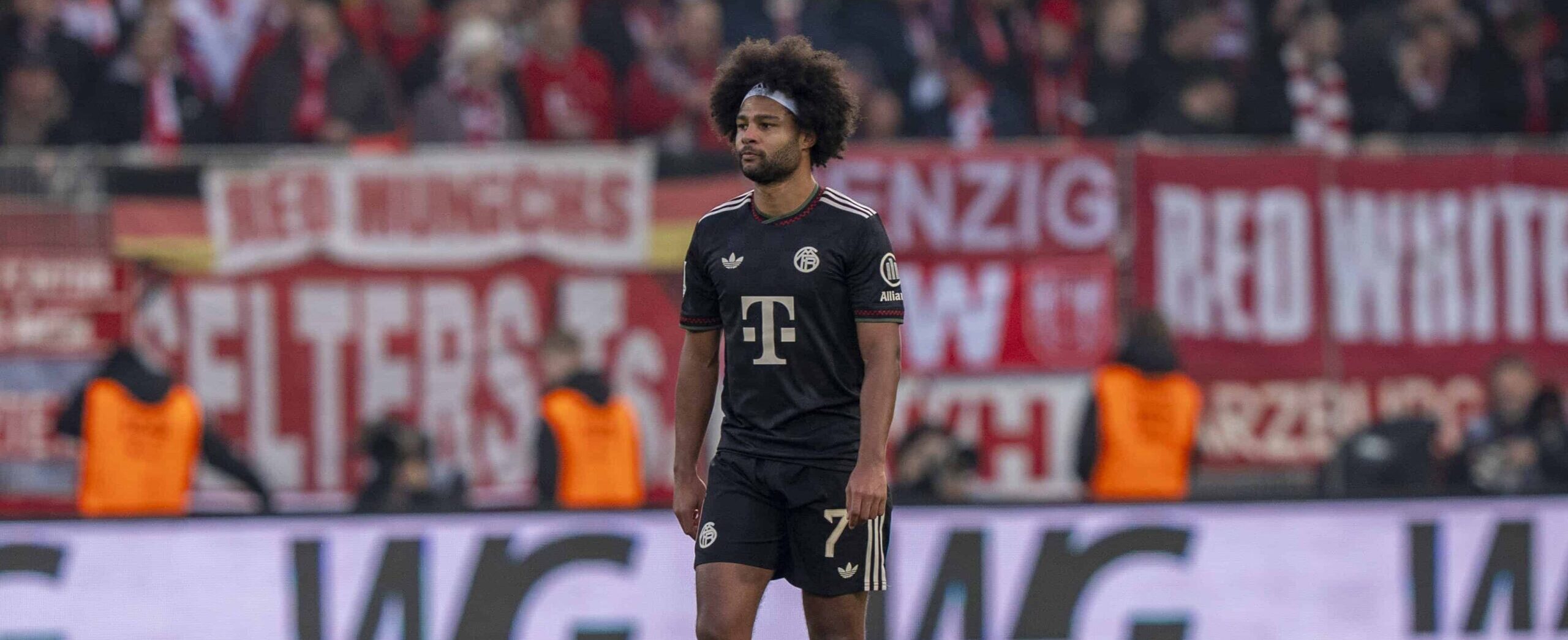 Serge Gnabry in action for Bayern Munich in 2025