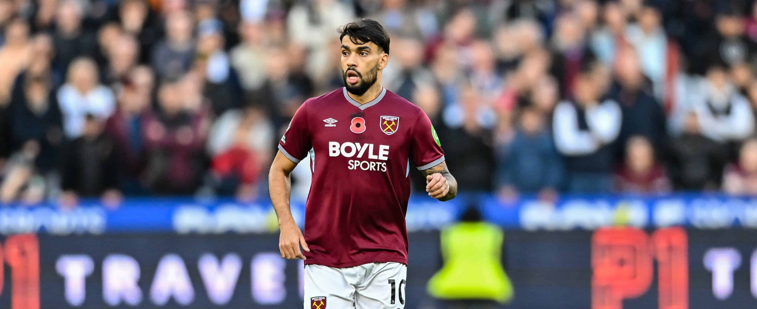 Lucas Paqueta in action for West Ham in 2025