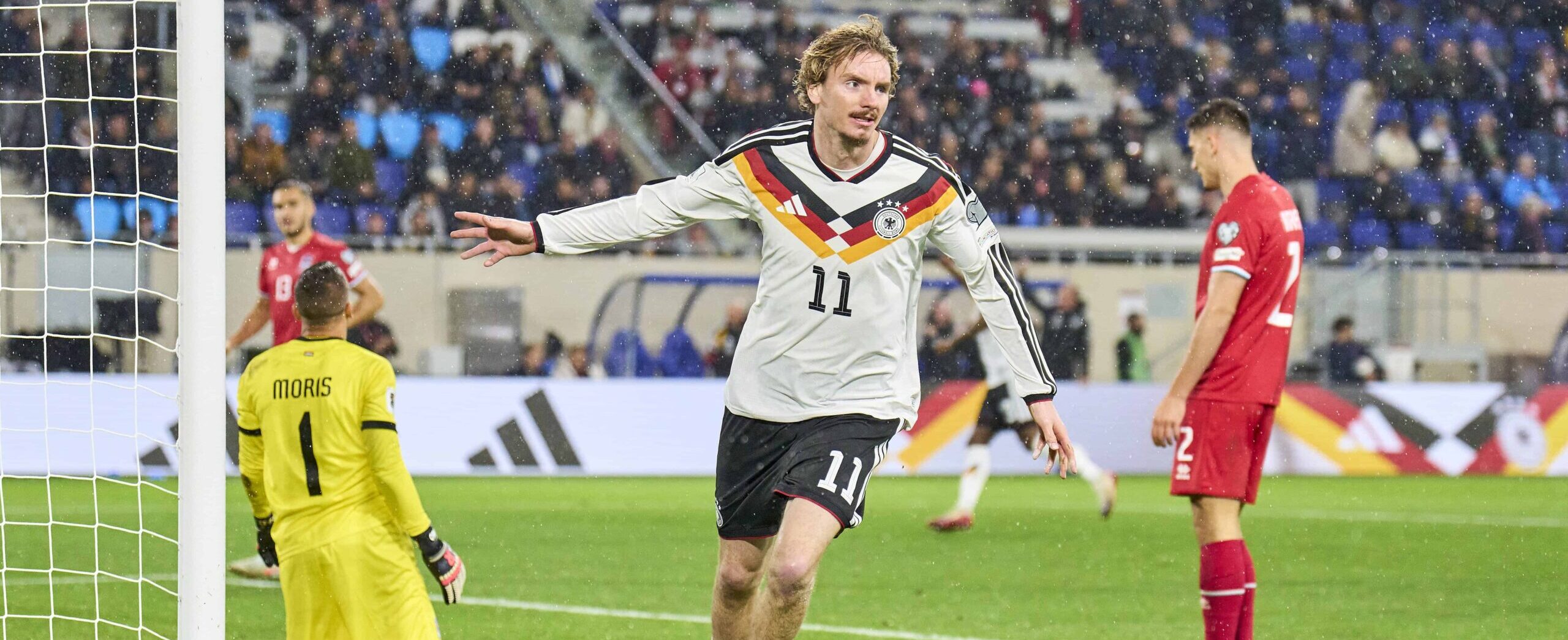 Nick Woltemade in action for Germany in 2025