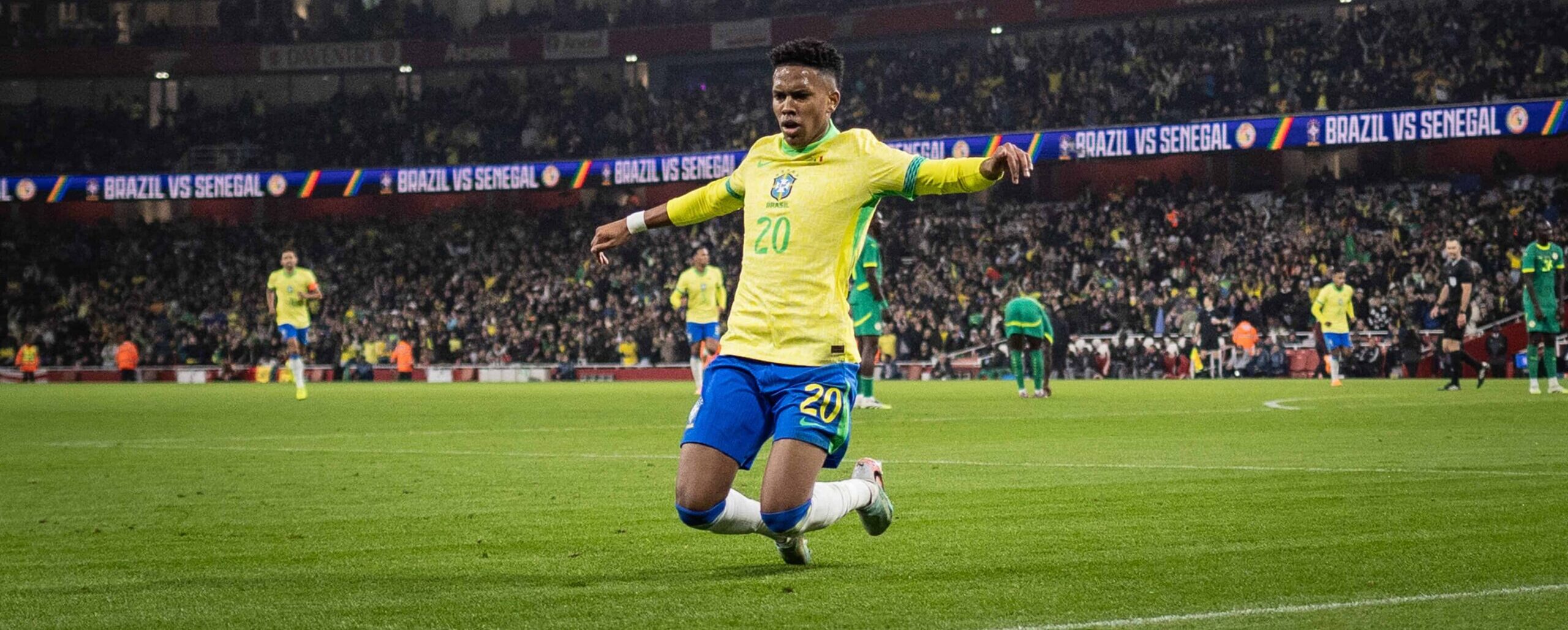 Estevao in action for Brazil in 2025