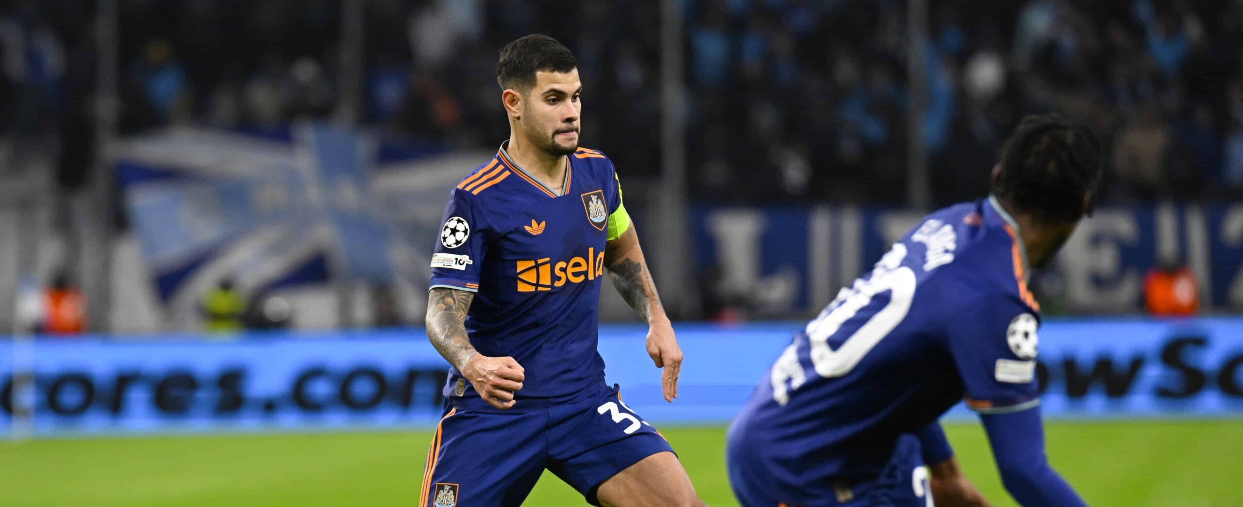Bruno Guimaraes in action for Newcastle United in 2025 Champions League
