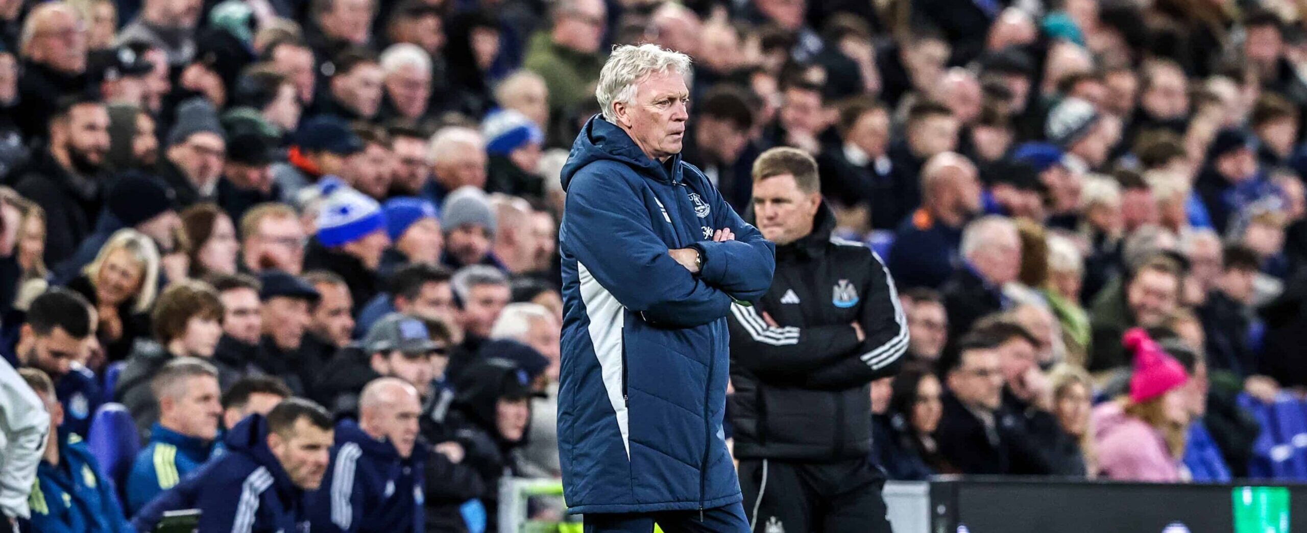 David Moyes in action against Newcastle United in 2025