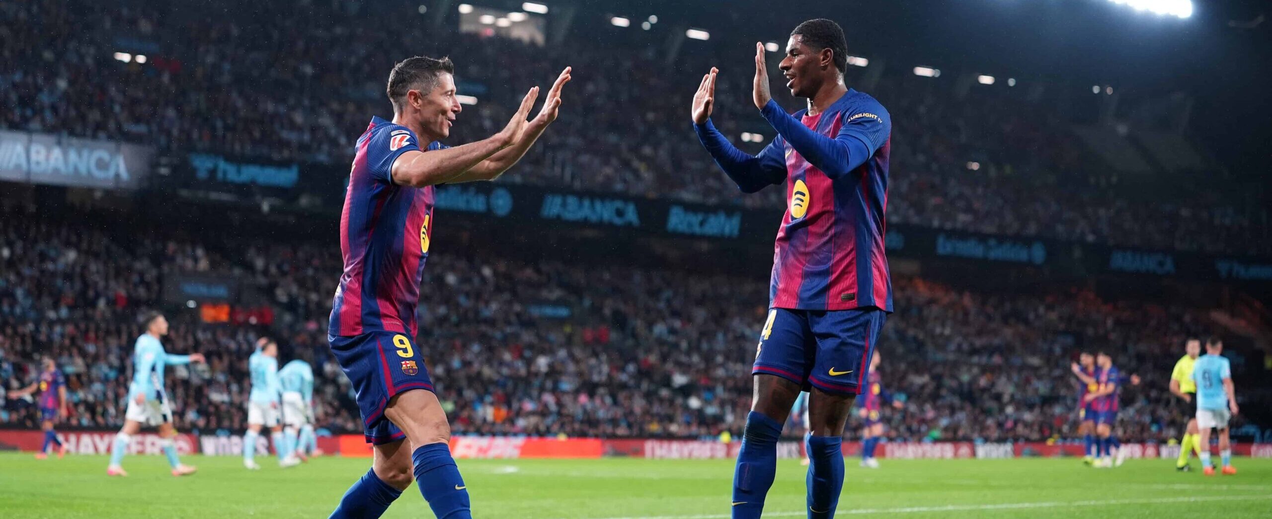 Marcus Rashford and Lewandowski in 2025 for Barcelona