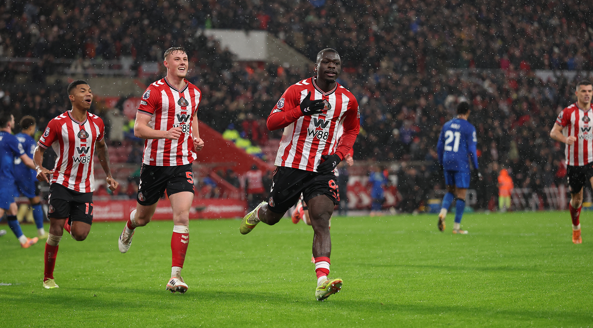 Brian Brobbey in action for Sunderland in 2025