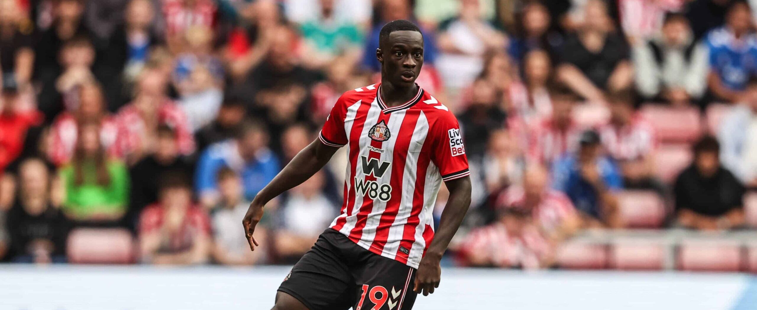 Habib Diarra in action for Sunderland in 2025