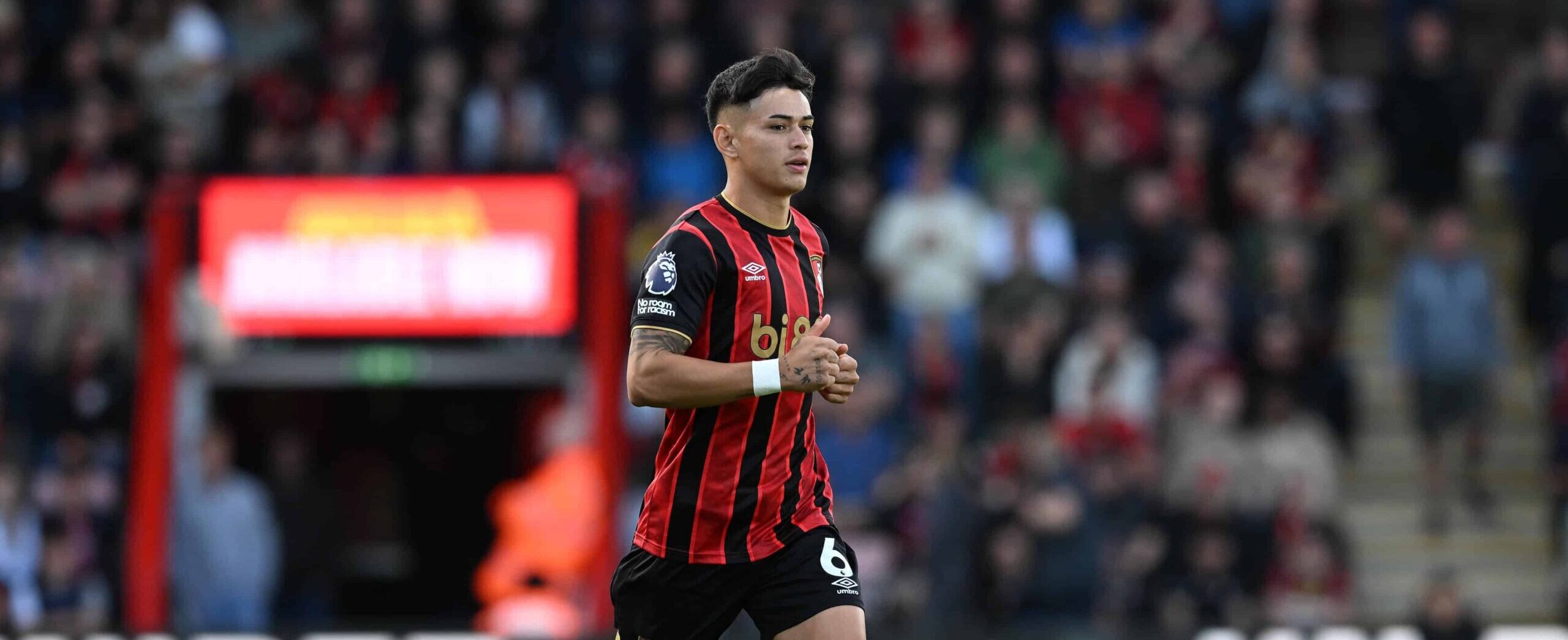Julio Soler in action for Bournemouth in 2025