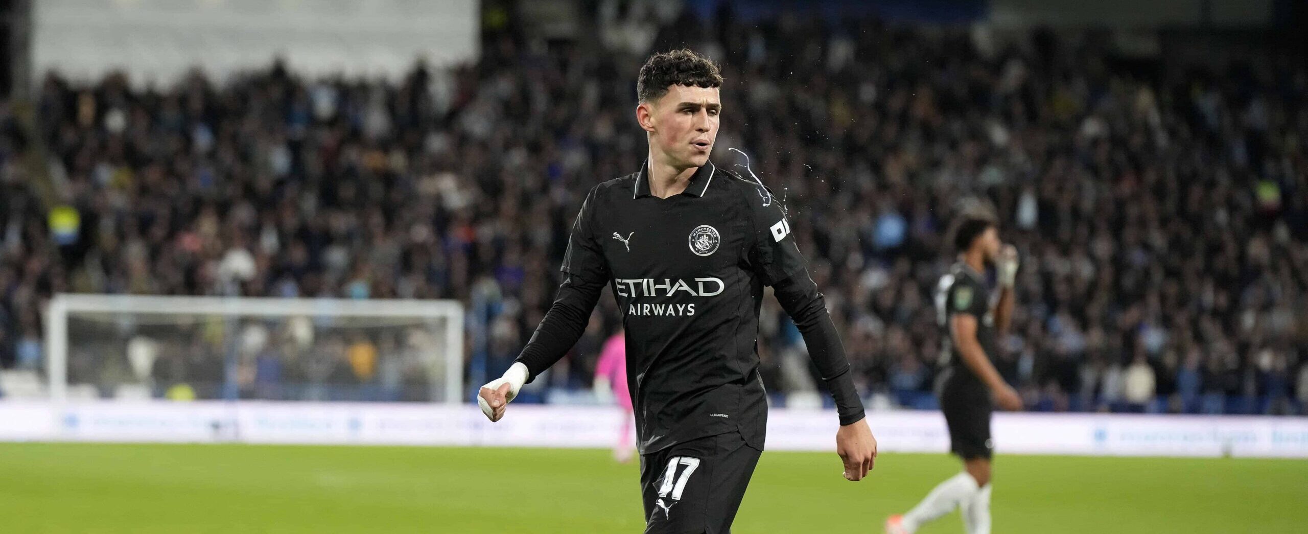Phil Foden in action for Manchester City in 2025 in the Carabao Cup