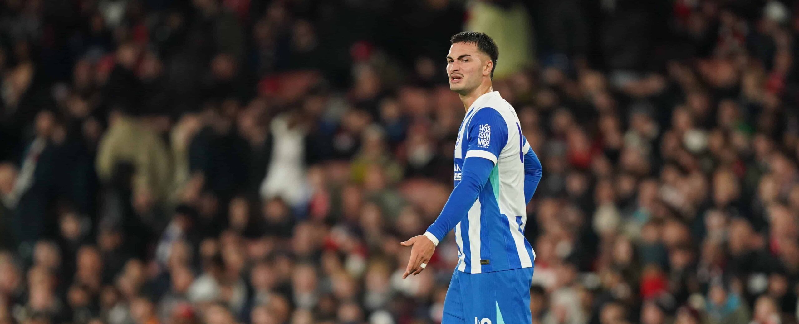 Diego Coppola in action for Brighton in 2025