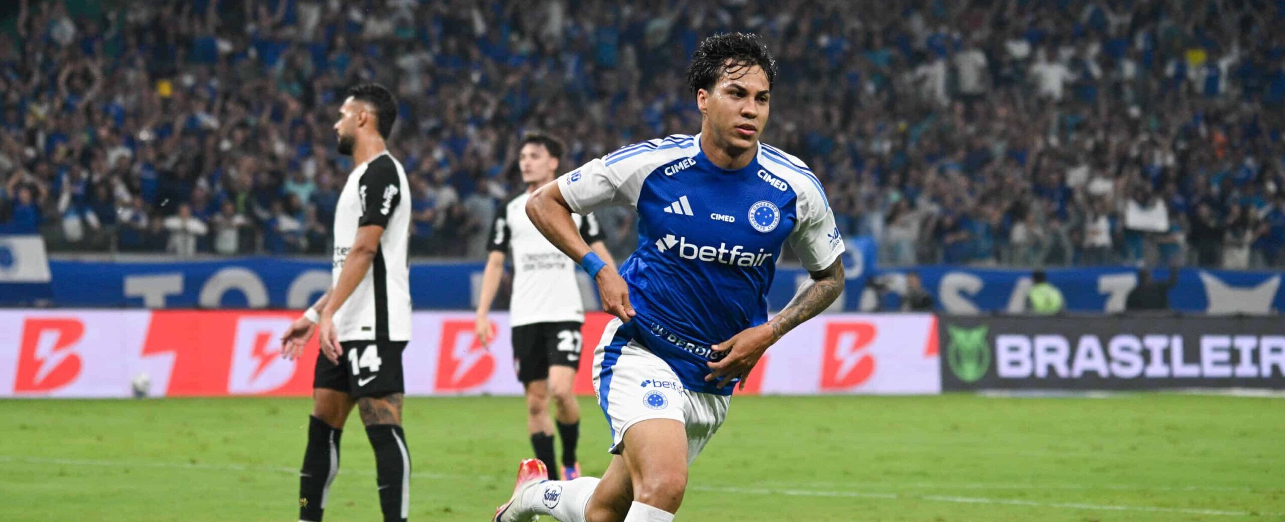 Kaio Jorge in action in 2025 celebrating his goal