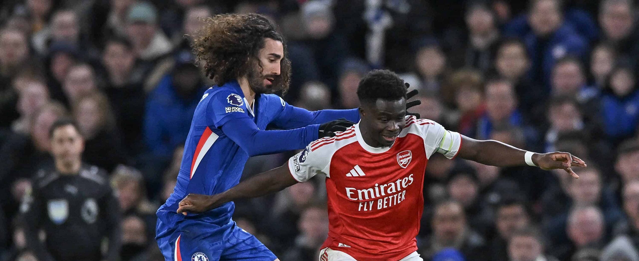 Marc Cucurella in action for Chelsea in 2025 against Arsenal in the Premier League