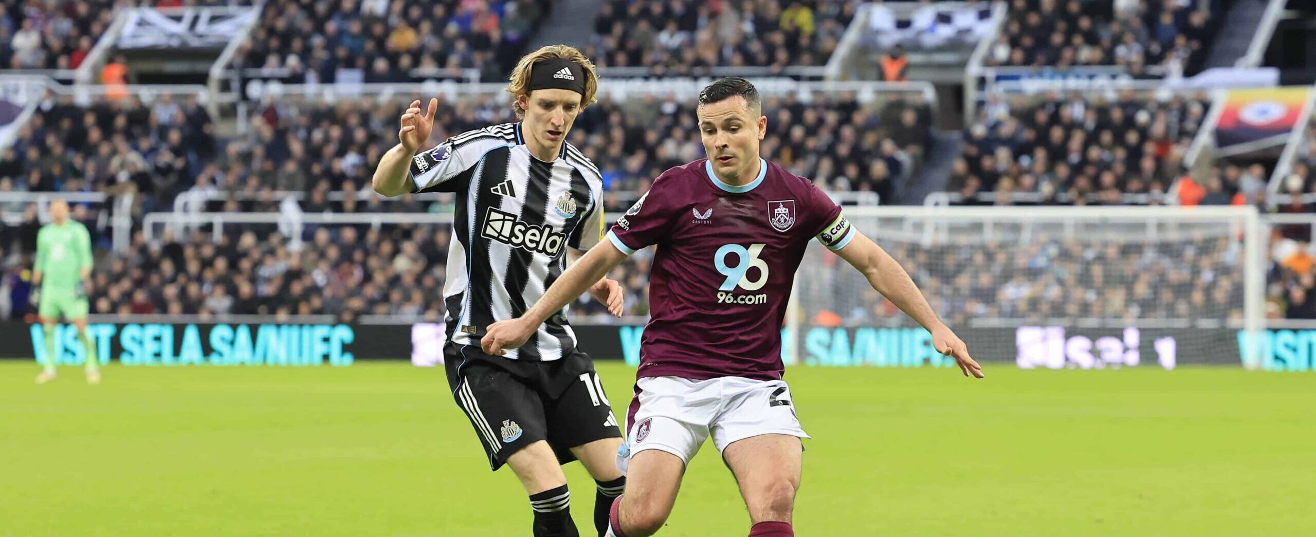 Josh Cullen in action for Burnley against Newcastle United in 2025 Premier League match
