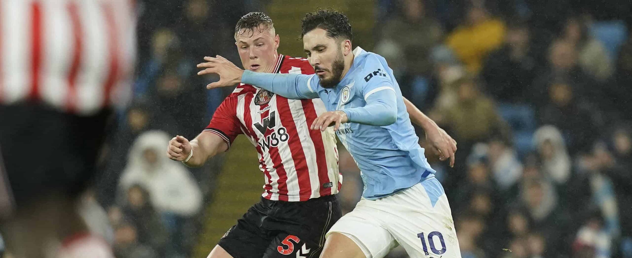 Rayan Cherki in action against Sunderland in 2025 Premier League