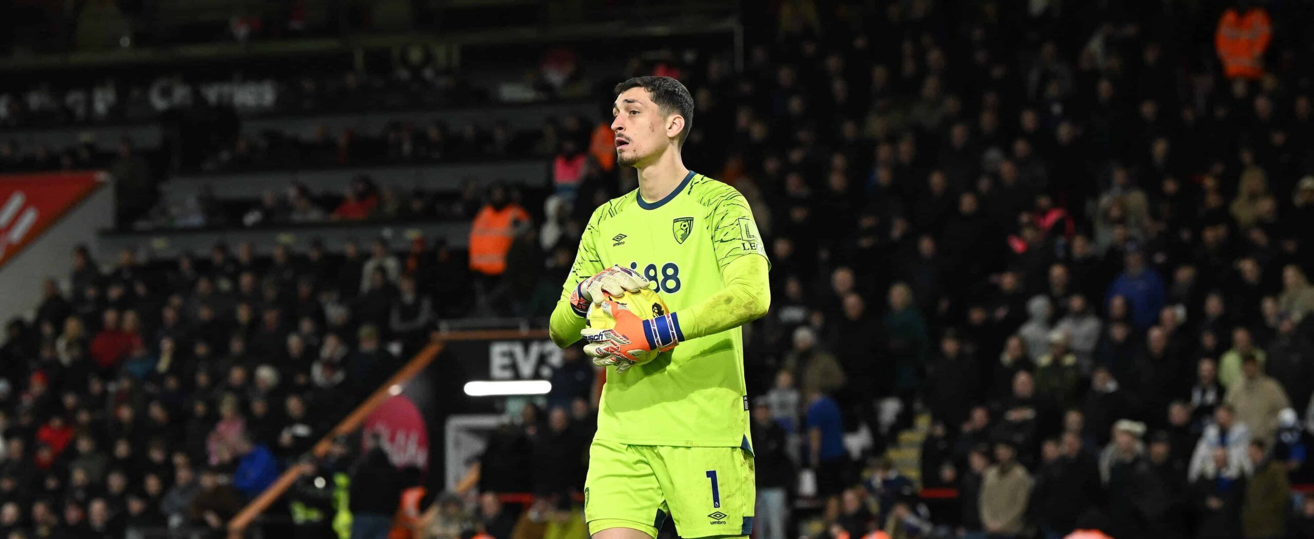 Djordje Petrovic in action for Bournemouth in 2025 against Chelsea in the Premier League