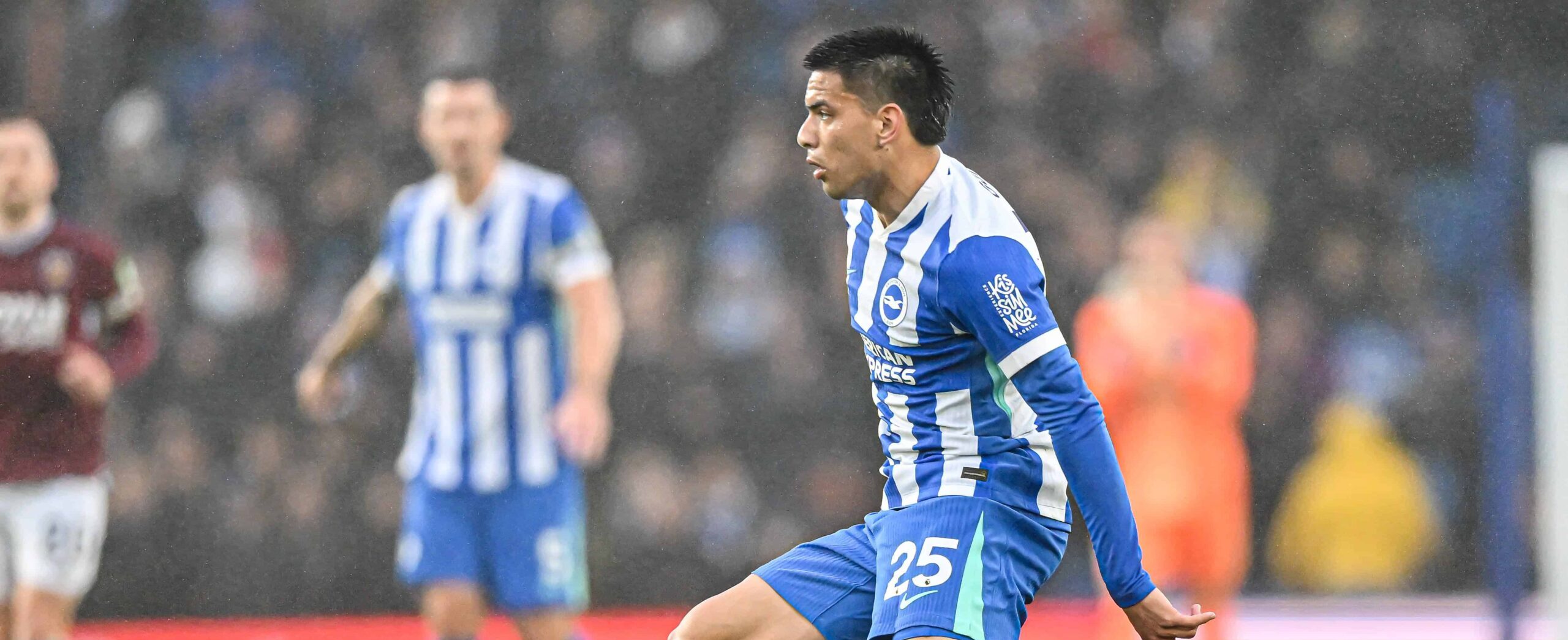Diego Gomez in action for Brighton in 2025